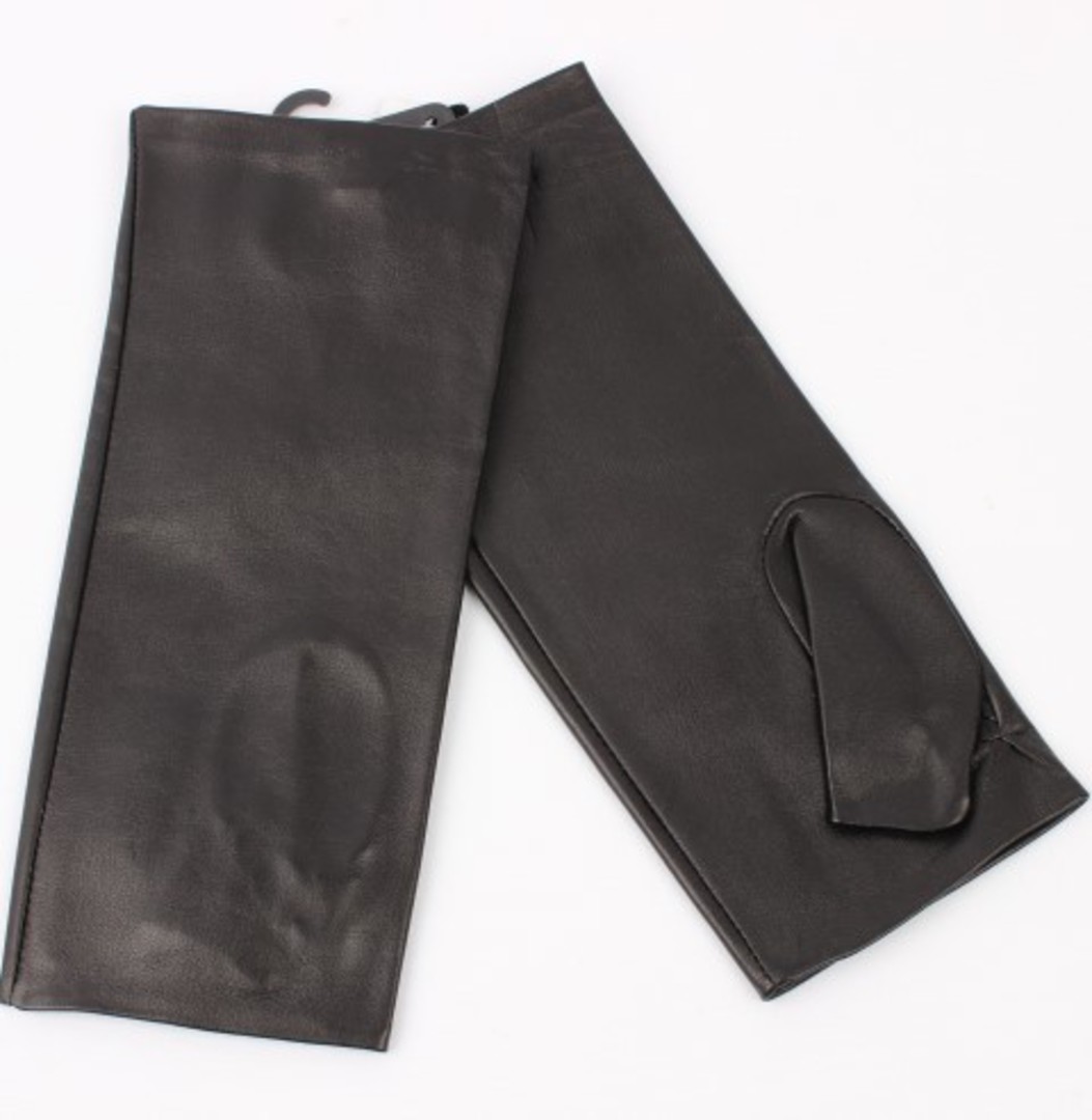 Ladies fingerless leather gloves black S/LL1604 image 0